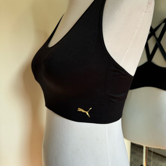 Puma Large Black Sports Bra - Picture 2 of 5